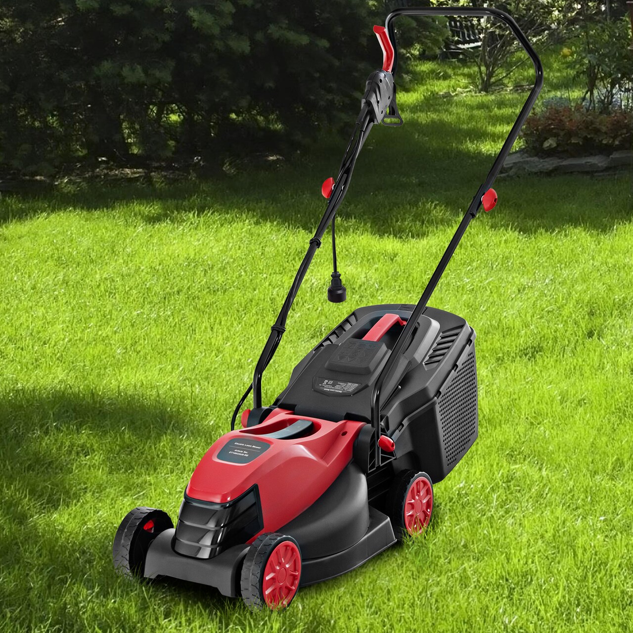 10 AMP 13 Inch Electric Corded Lawn Mower with Collection Box